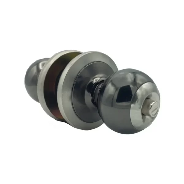 lucky round knob lock grey silver color